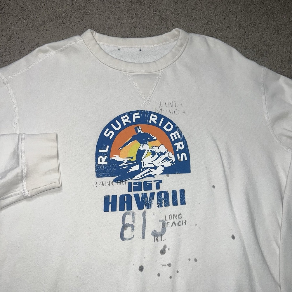 Polo Ralph Lauren RL Surf Riders Santa Monica Long beach Sweatshirt Crewneck‎